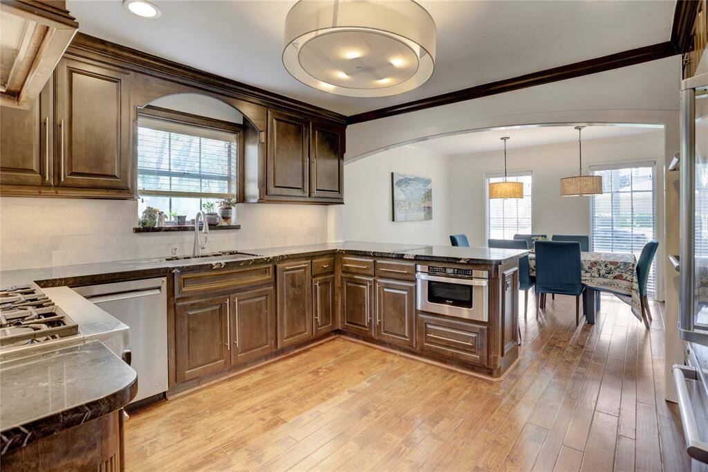 Another view of the kitchen from the dry bar.