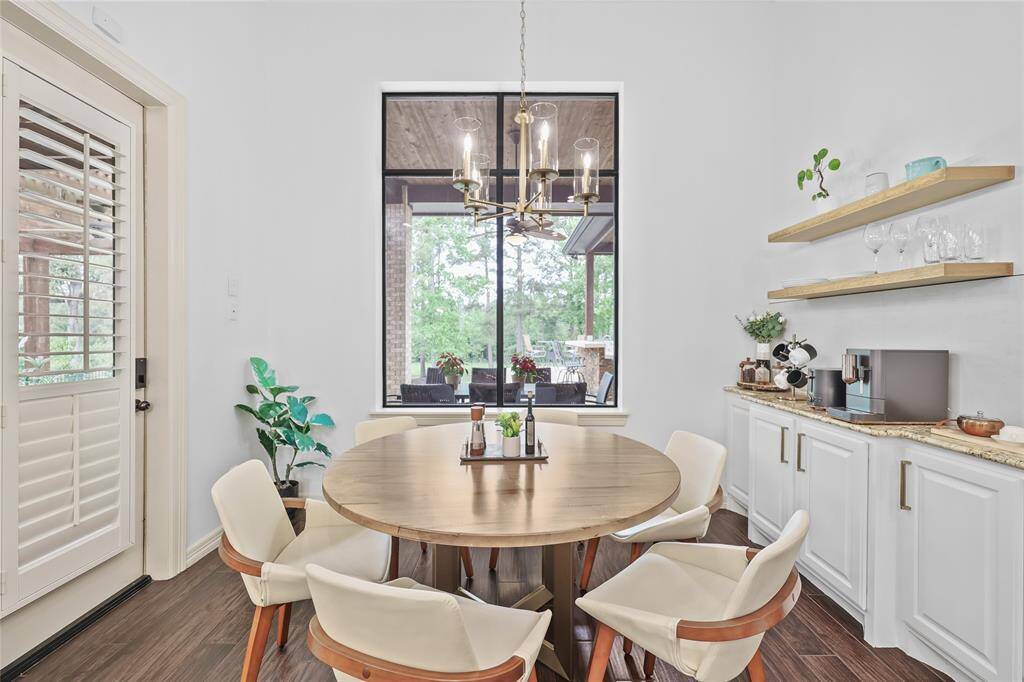 Your breakfast nook overlooking the backyard.