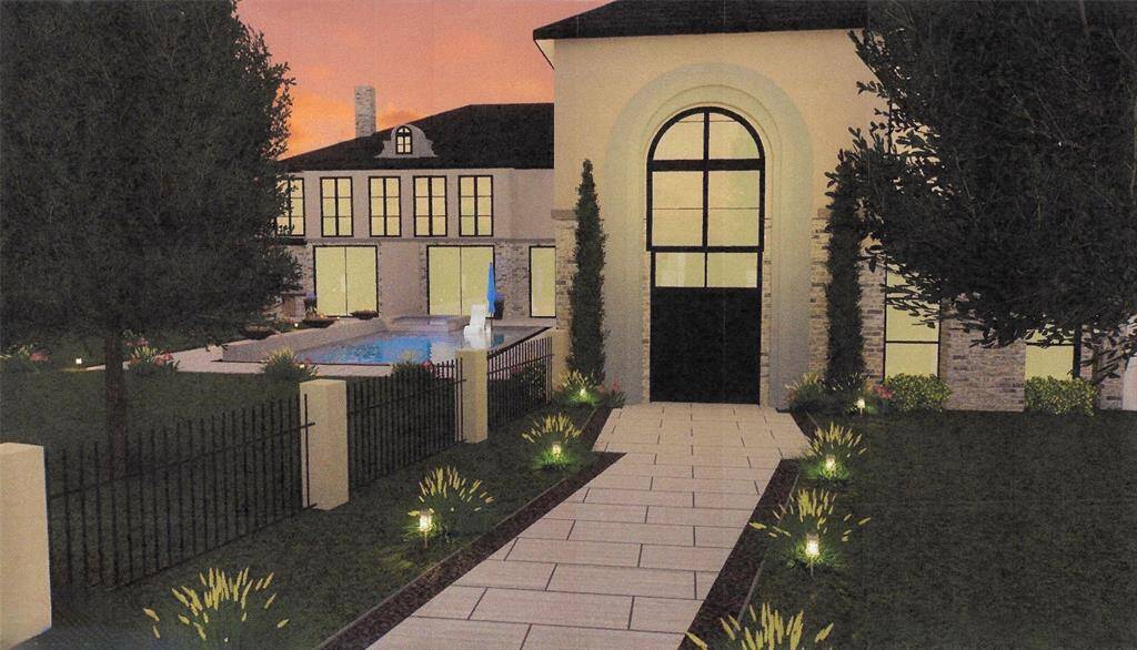 Front walkway leading to main entrance to home.