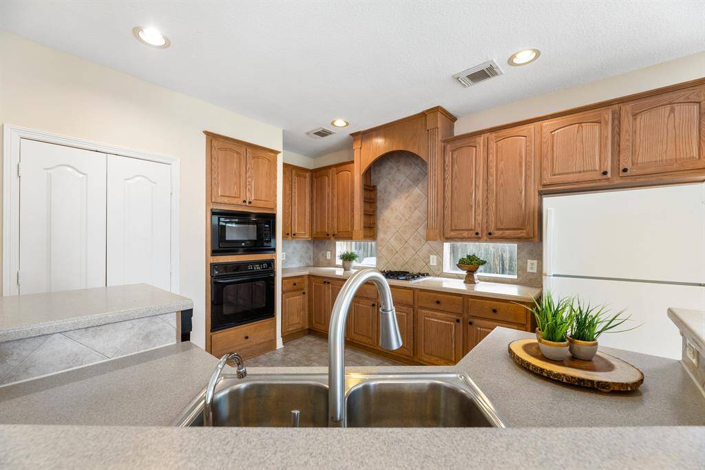 Kitchen open to family room.