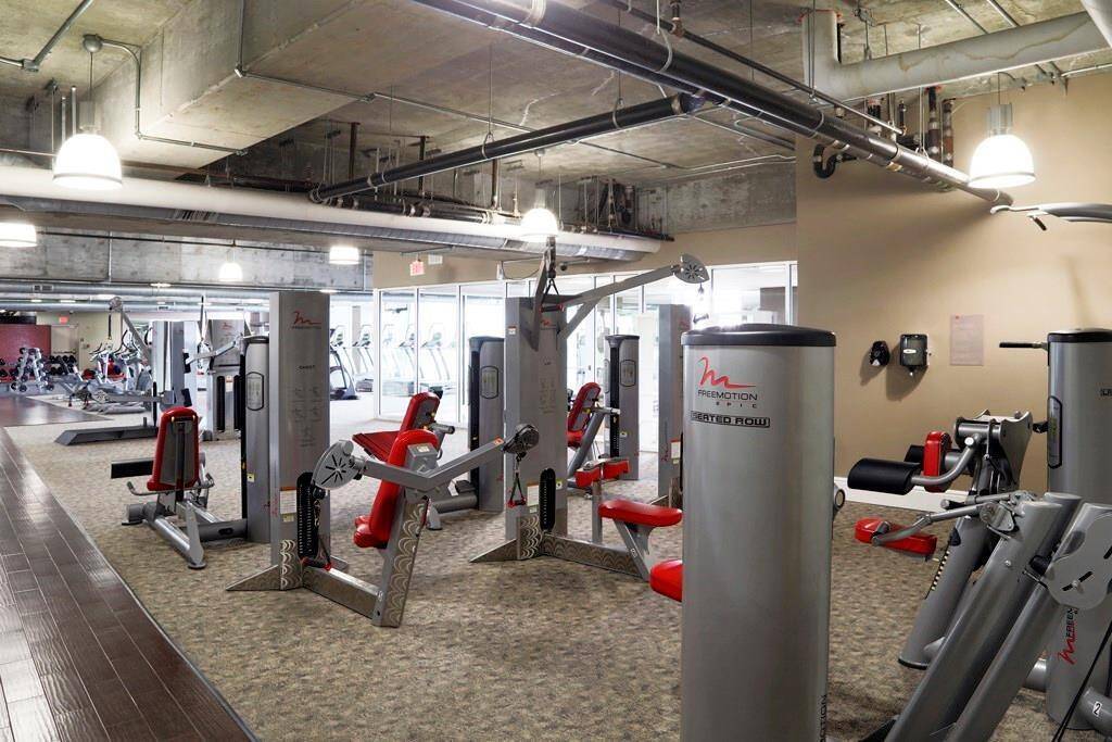 The 6th floor fitness center is one of the largest of any condo tower in Houston and includes locker rooms, dry sauna, scheduled classes, and the views over Hermann Park are incredible.