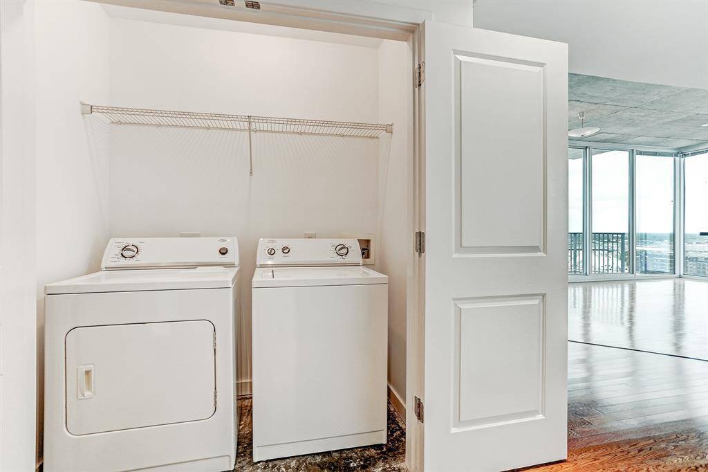 Washer and dryer included.