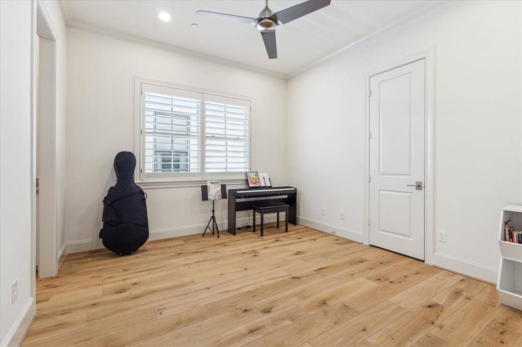 Third bedroom (12' x 12') currently being used as a music room. This bedroom offers a walk-in closet.