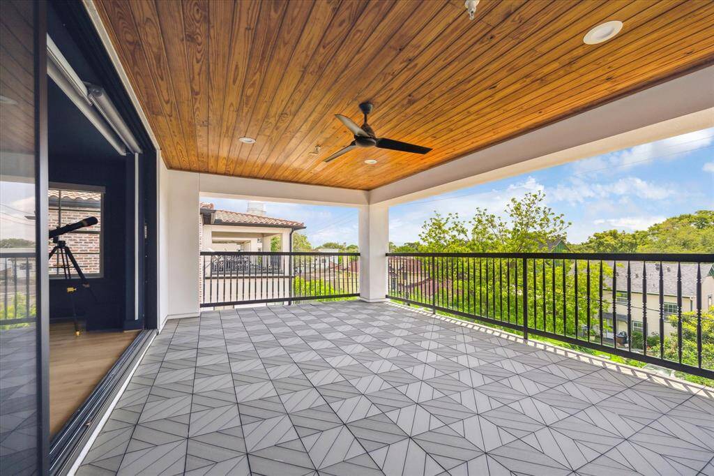 Wonderful covered patio overlooking beautiful residential homes.