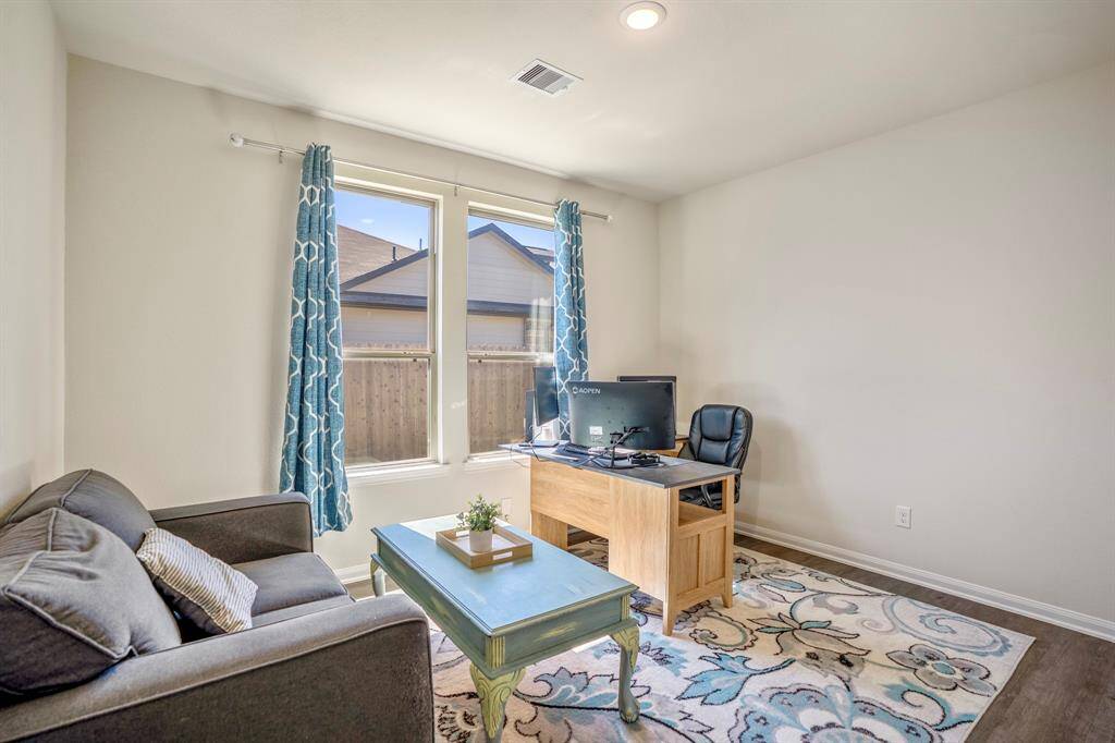Bright and spacious office with stunning natural light from large windows.