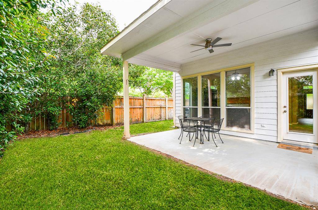 A generous covered back patio is all you need to bring your indoor lifestyle, outdoors!