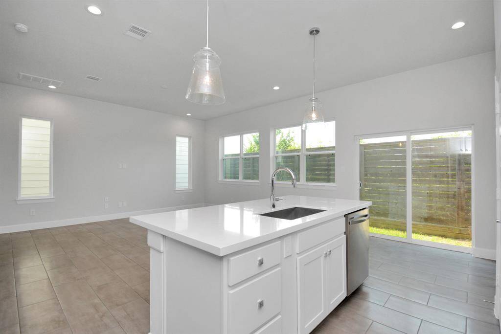 Kitchen open to the living room