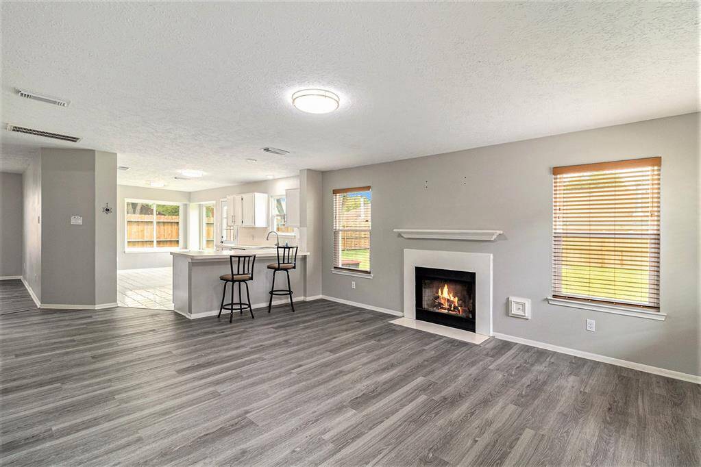 open concept family room and kitchen