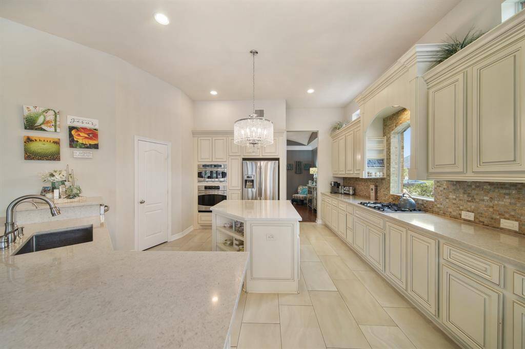 Enjoy your abundance of cabinet storage and counter space.