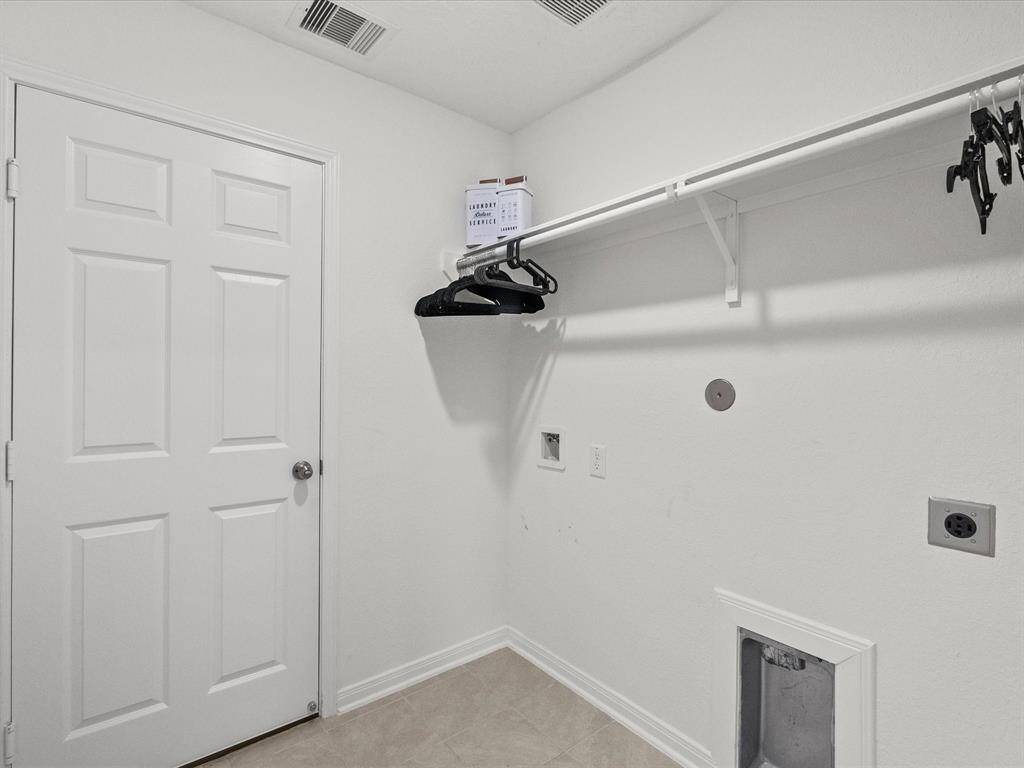 Utility room in house