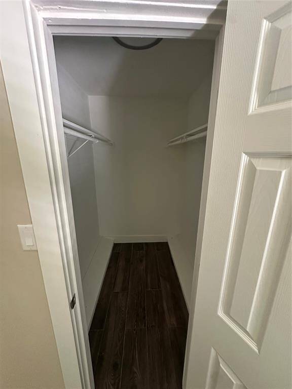 Walk-in closet in the primary bedroom
