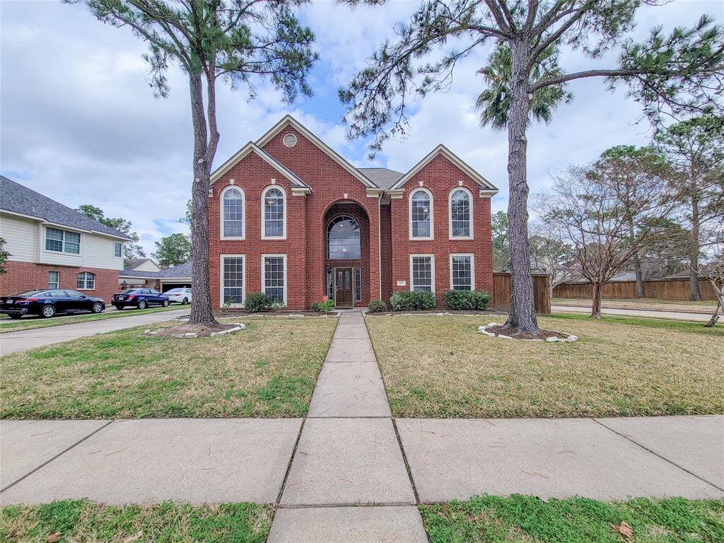 Located on corner lot with very long driveway.