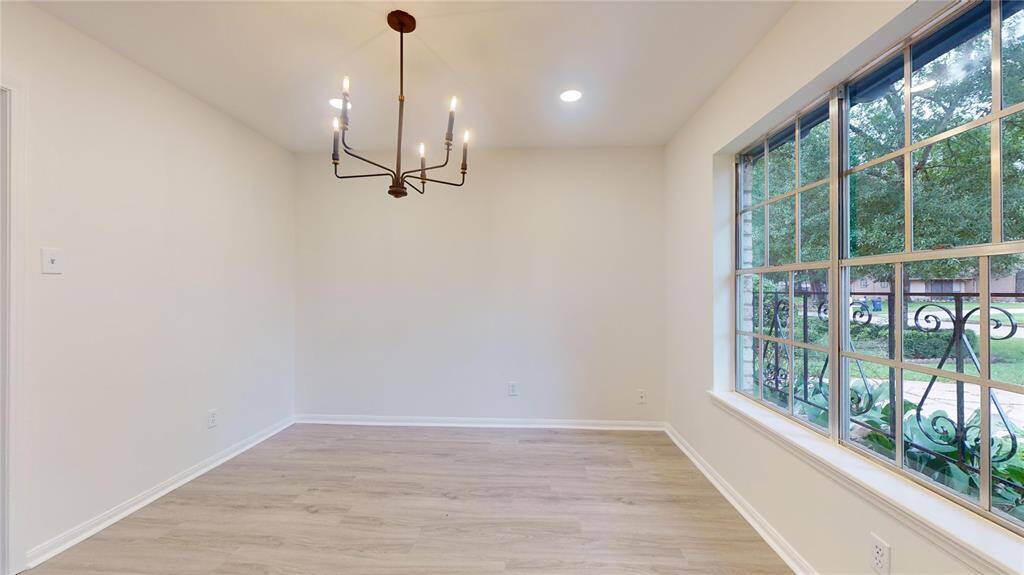 Here's the formal dining room with its extra large set of windows -