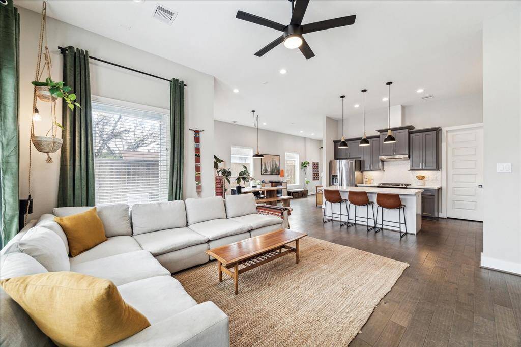 Living room is open to the kitchen making it perfect for hosting and entertaining.