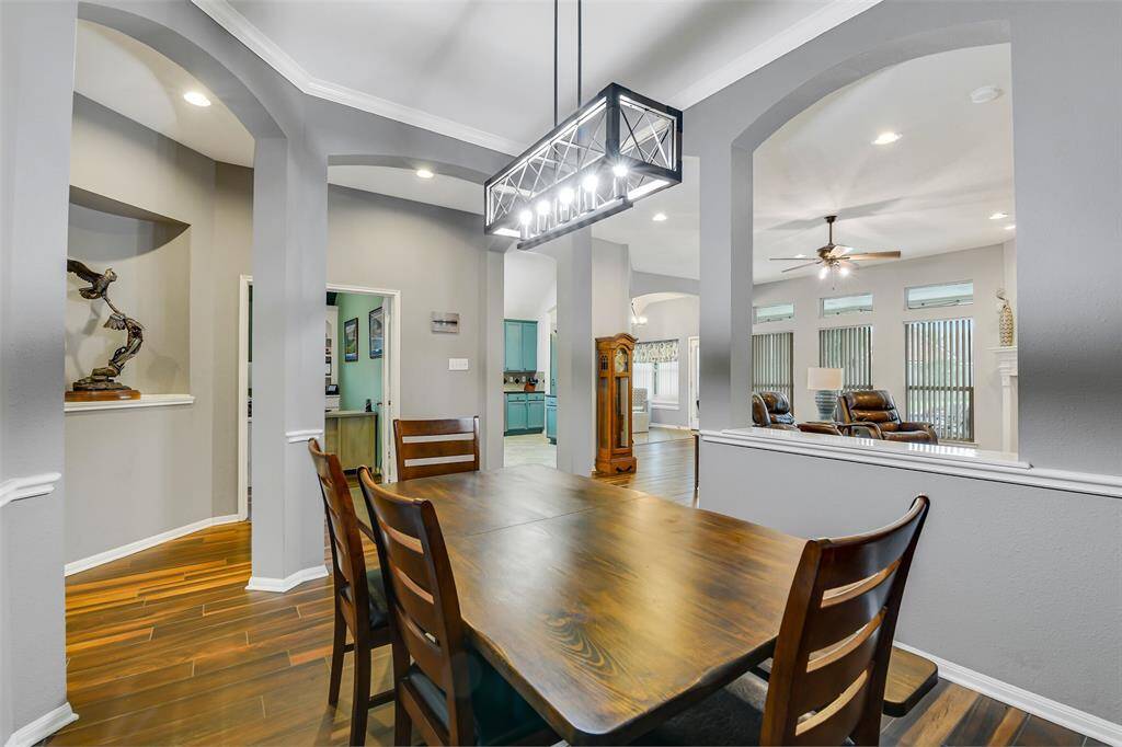 Another view of the dining room looking out towards the home.
