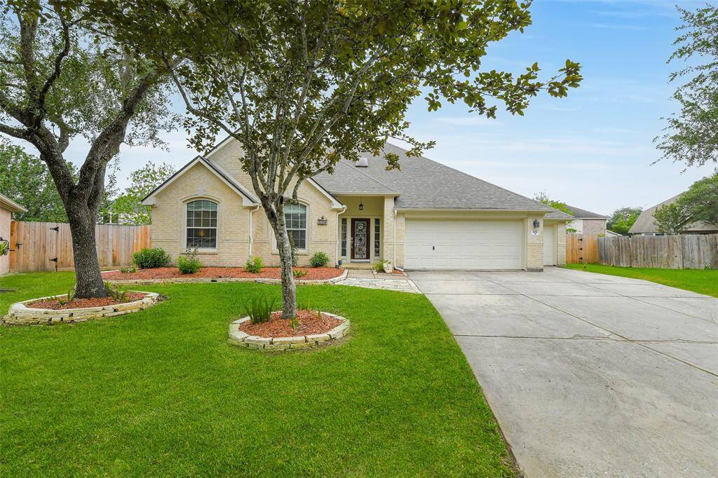 The three car garage is a great addition to this home.
