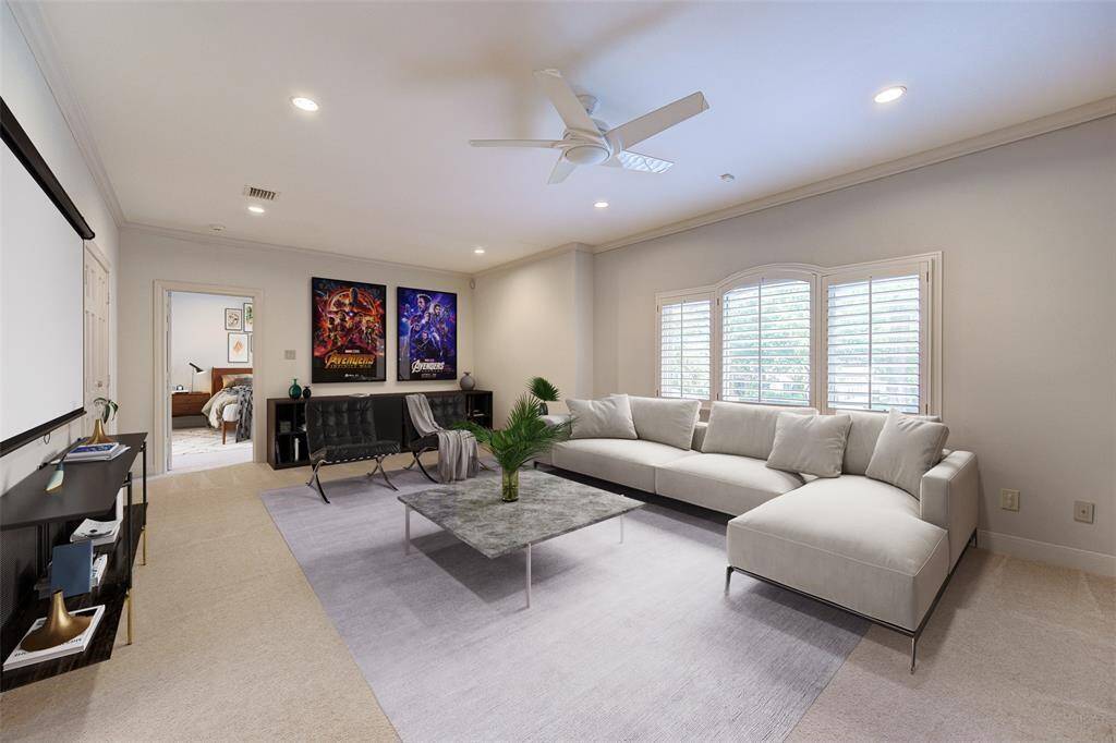 Oversized game/media flex area - 2nd floor