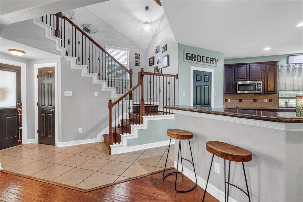 Large storage closet under the stairs.