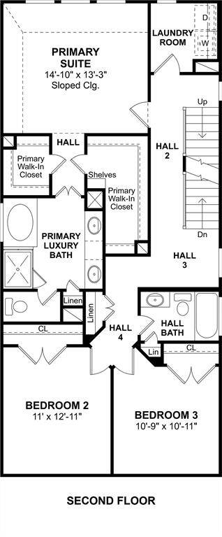 The Frances floor plan by K. Hovnanian Homes. 2nd floor shown. * Prices, plans, dimensions, features, specifications, materials, and availability or homes or communities are subject to change without notice or obligation.