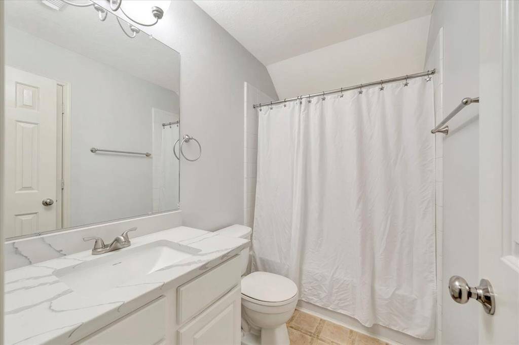 Bath located upstairs.