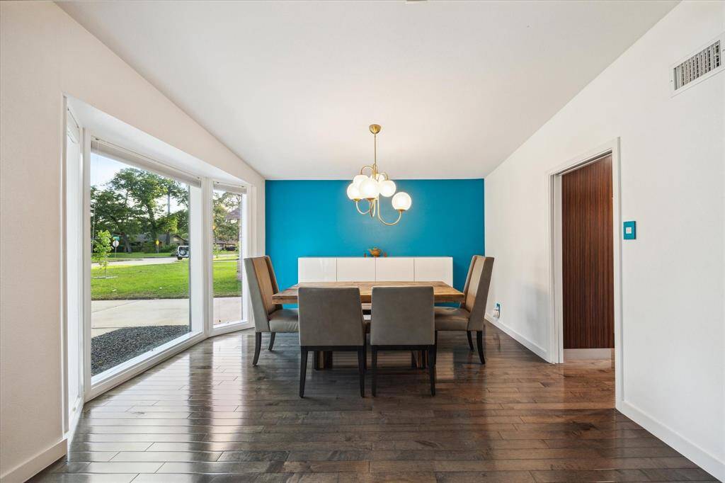 View of your formal dining room, check out those huge windows