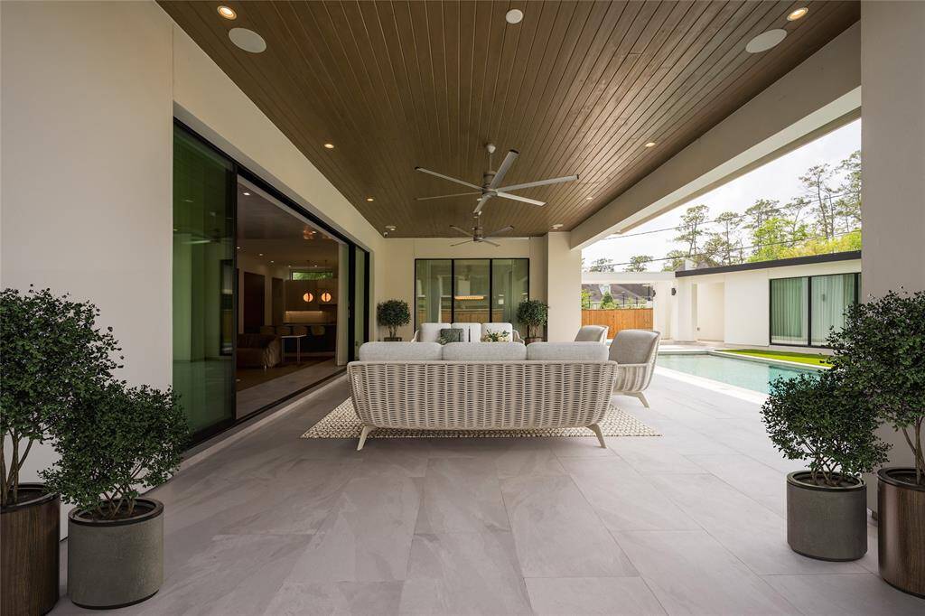 Back covered Patio Virtually Staged