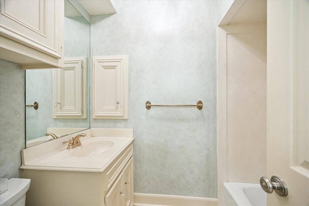 full bath just off of the  utility room