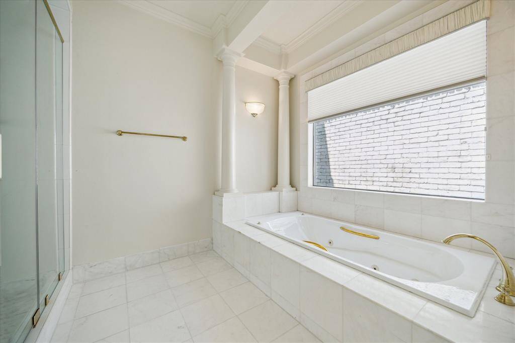 updated tub and separate shower