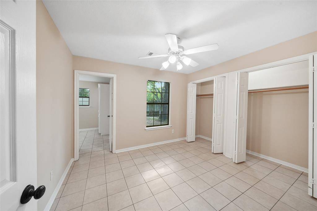 Ceiling fans in all bedrooms.