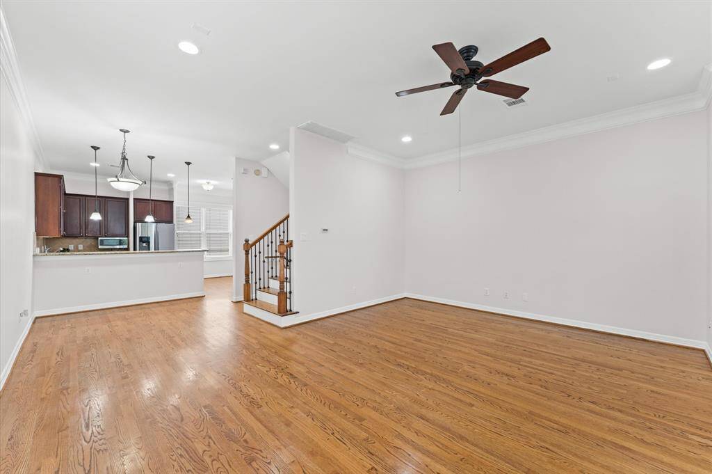 Hard woods are beautiful and original with the home
