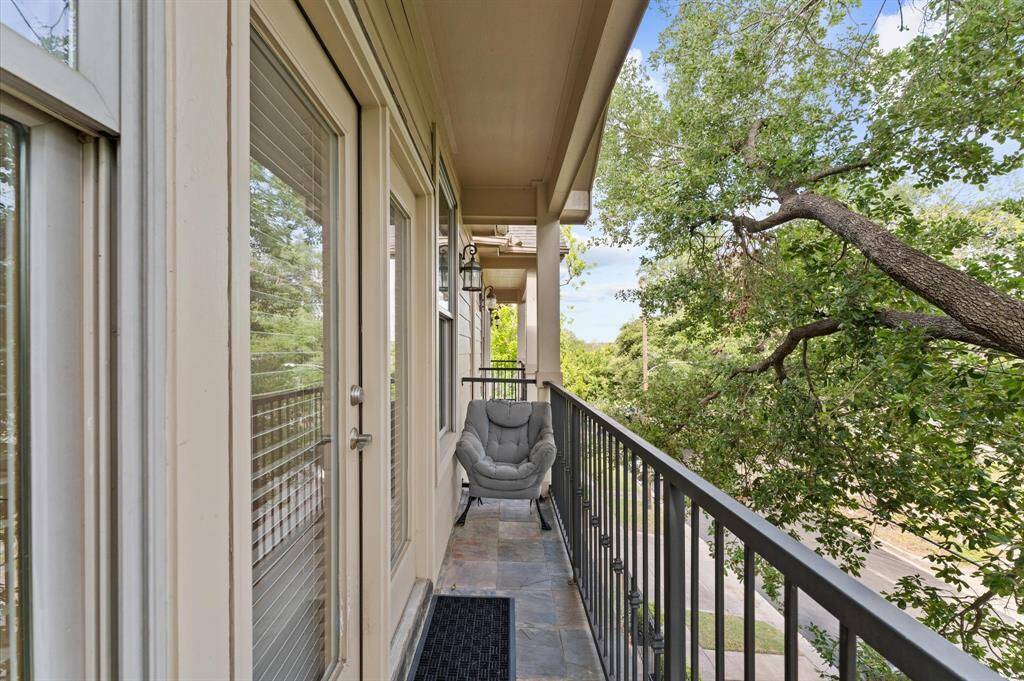 Enjoy a book or morning coffee on this private balcony