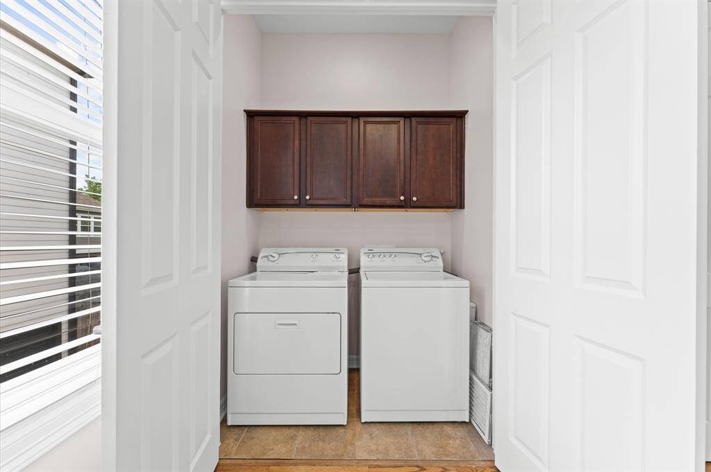 Laundry room is off of the ktichen, washer and dryer are included!