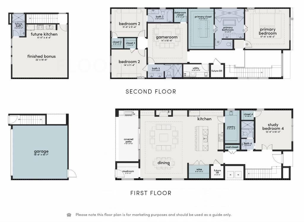 Fabulous floor plan offers a finished garage apartment.