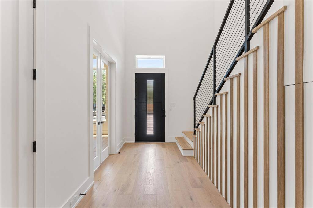 This home features European white oak floors throughout.