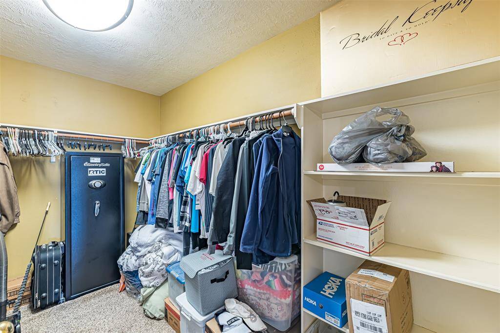 Huge primary closet.
