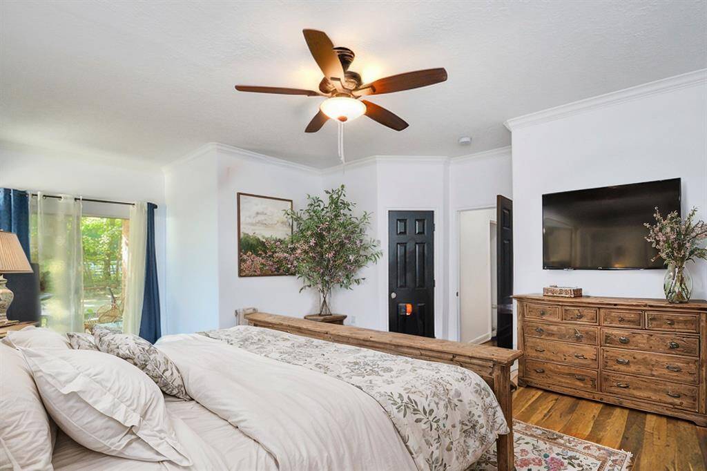 Bedroom 3, with a lovely balcony. Virtually staged