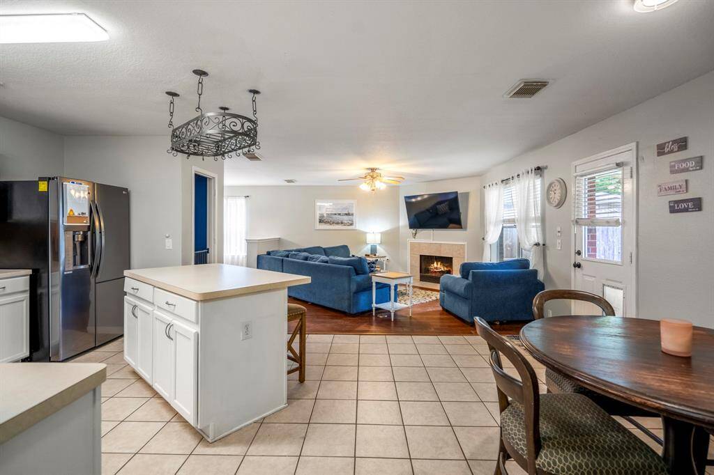 Another angle of the living area shows its spaciousness and versatility.