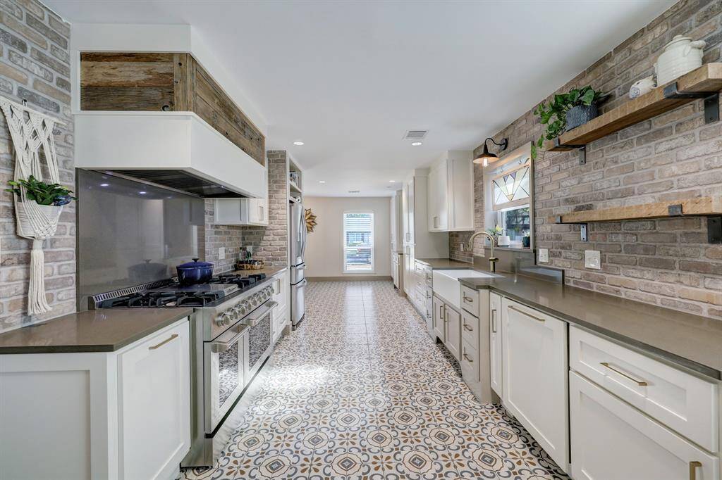 Kitchen with top of the line range stove!