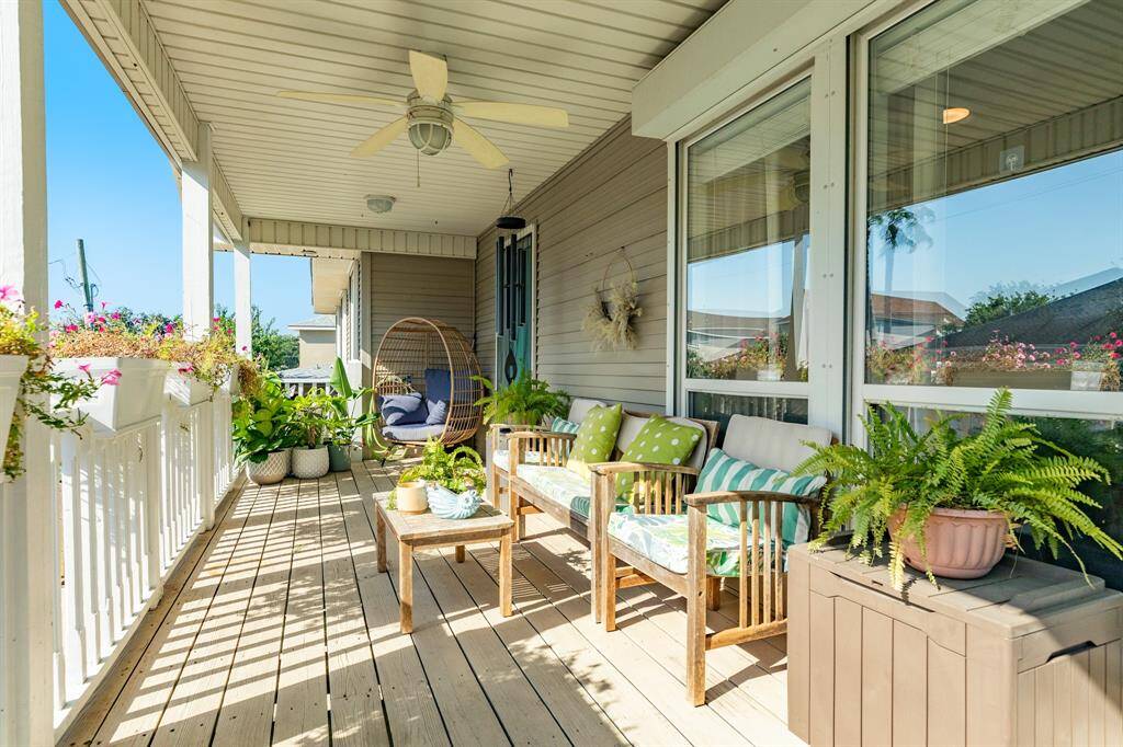 The windows at the home have rolling storm shutters to use when needed.