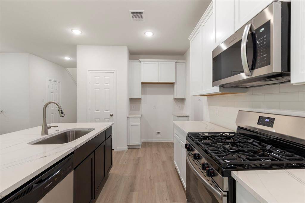 Stainless steel appliances.