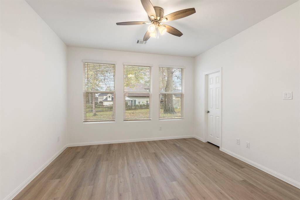 Primary bedroom with LVP Flooring for easy maintenance.
