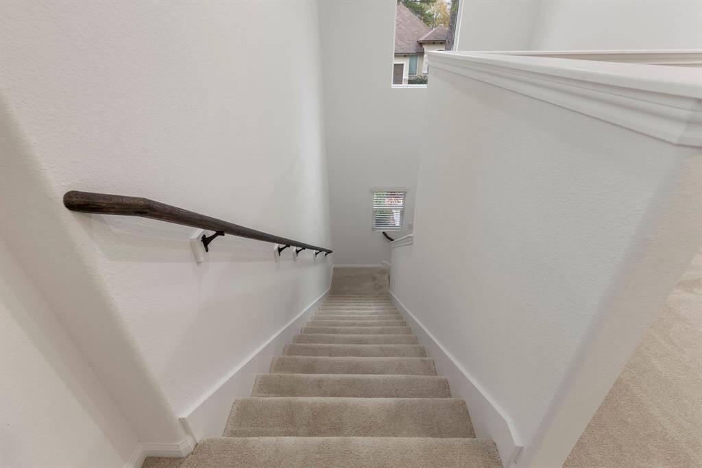 Bright and airy stairwell.