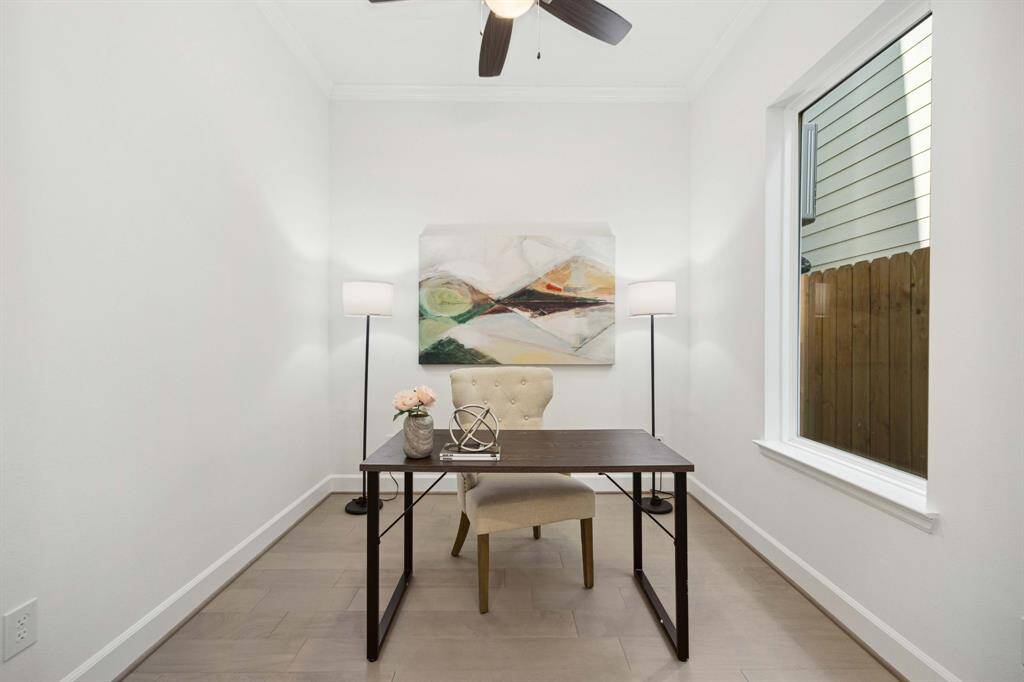 Close the French doors, open your laptop, and feel the focus set in. This tucked-away space is perfect for remote work, side hustles, or your dream reading nook.