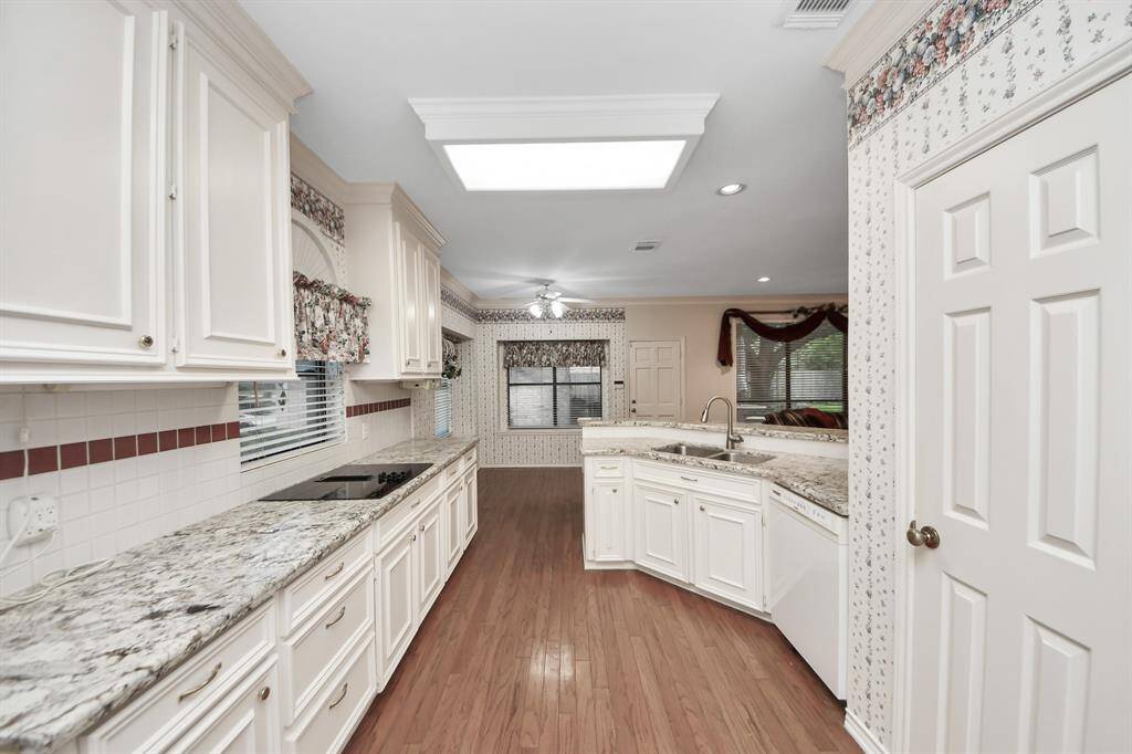 Ample counter space provides plenty of room to prepare gourmet meals with ease.
