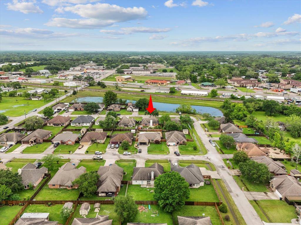 Across the street is the retention pond