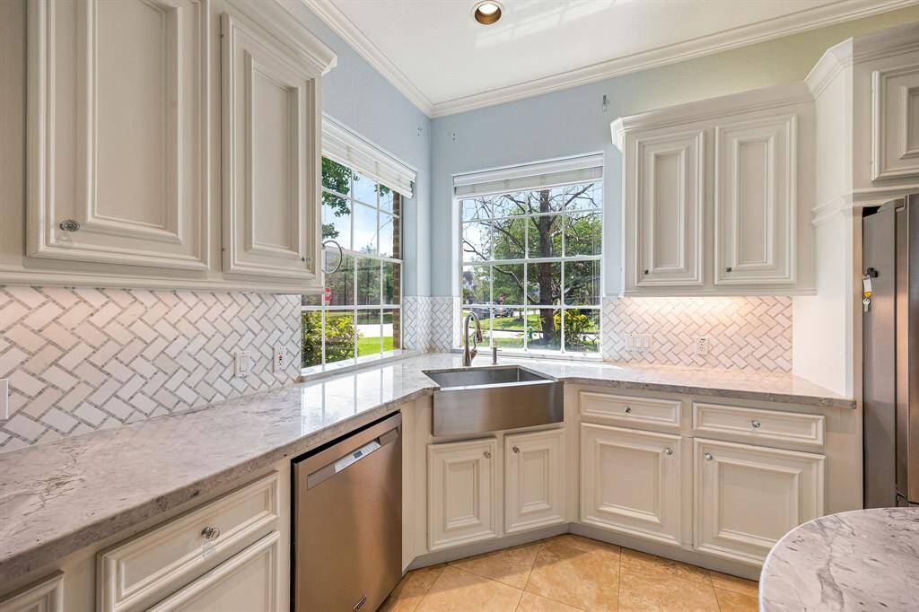 View of kitchen & family room