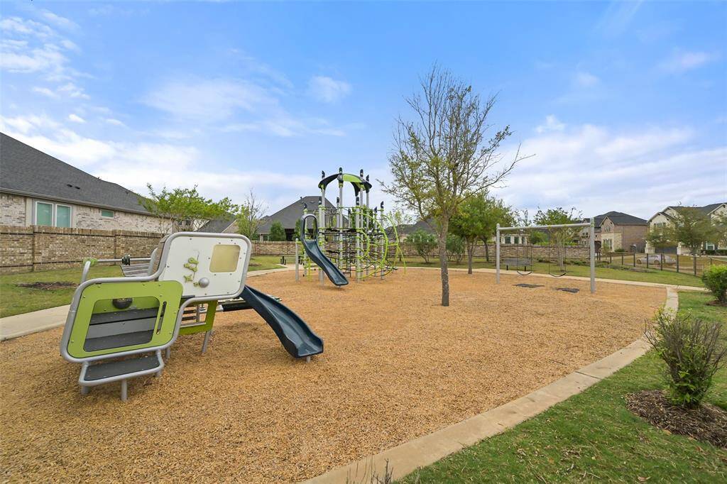 Just behind the home is one of the many playgrounds in the community! You can also walk to community walking trails, lakes, recreation center and pool!