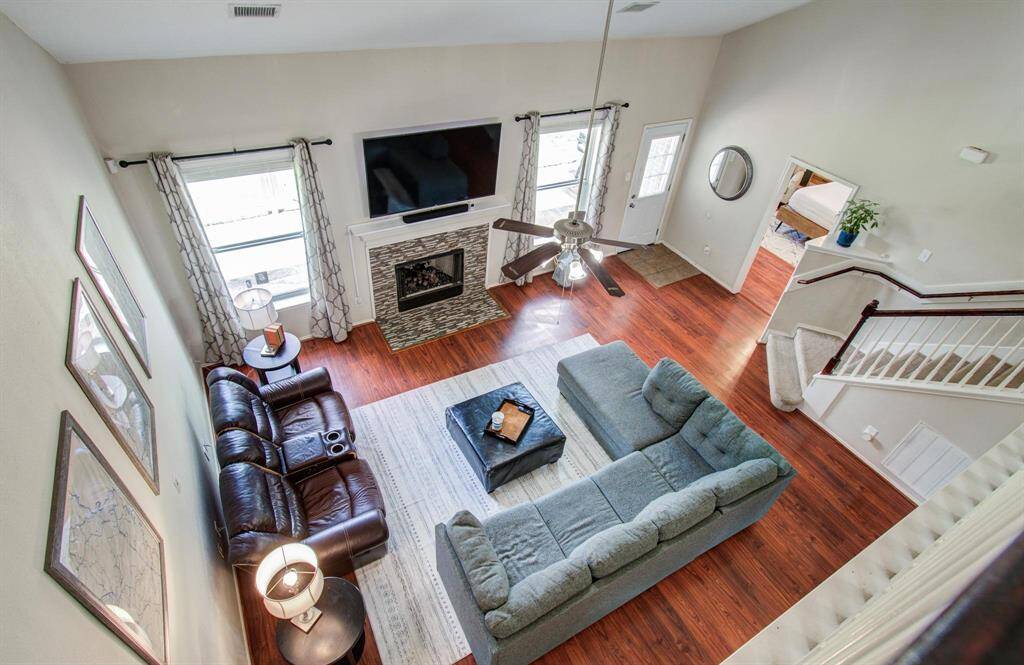 Open to family room from upstairs gameroom.