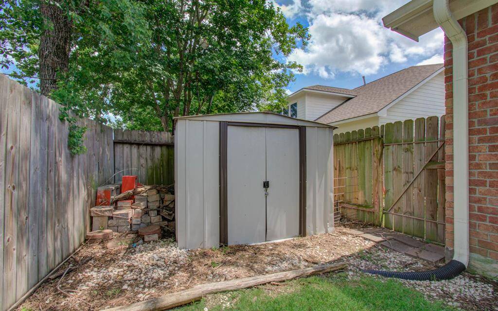 Storage shed.