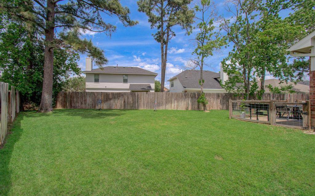 Shaded yard.